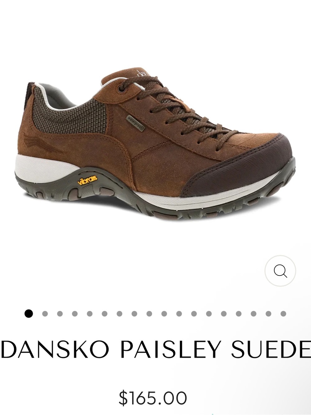 🆕 DANSKO PAISLEY SUEDE
 Brown Suede Athletic Sneakers with Waterproof Size 10